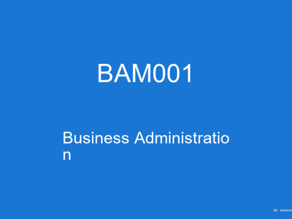 BAM001 - Business Administration (Guess Papers + Solutions)