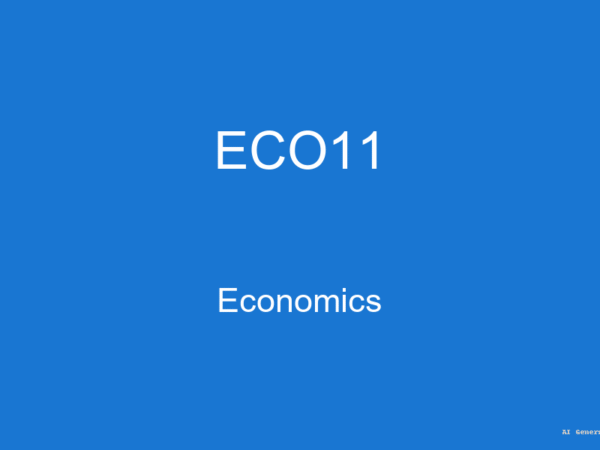 ECO11 - Economics (Guess Papers + Solutions)