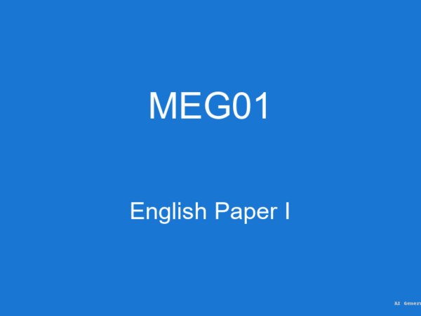 MEG01 - English Paper I (Guess Papers + Solutions)