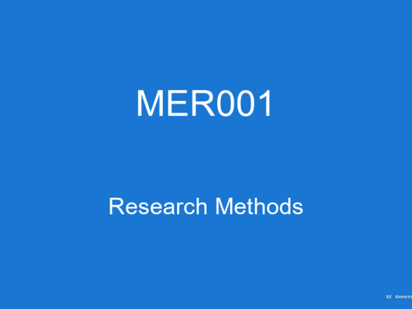 MER001 - Research Methods (Guess Papers + Solutions)