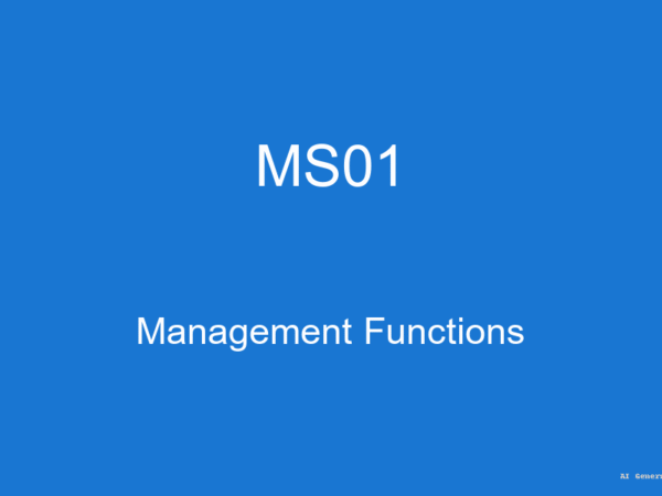 MS01 - Management Functions (Guess Papers + Solutions)