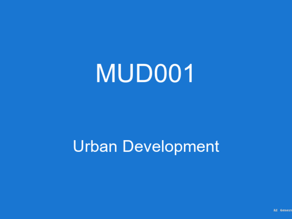 MUD001 - Urban Development (Guess Papers + Solutions)
