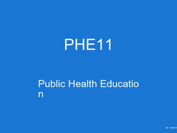 PHE11 - Public Health Education (Guess Papers + Solutions)