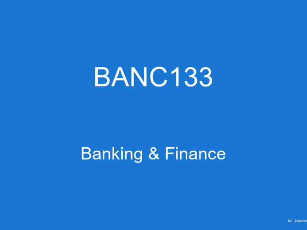 BANC133 - Banking & Finance (Guess Papers + Solutions)