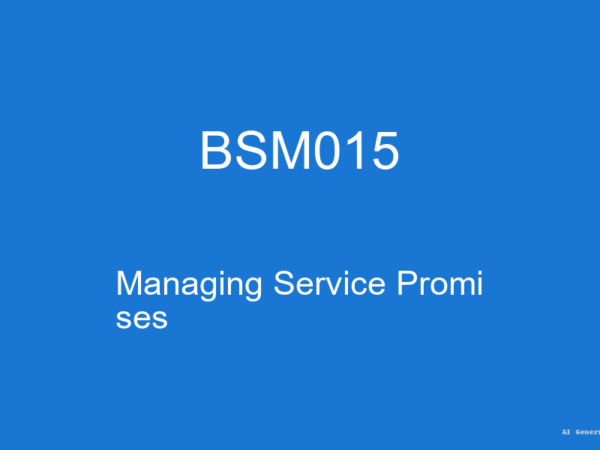 BSM015 - Managing Service Promises (Guess Papers + Solutions)