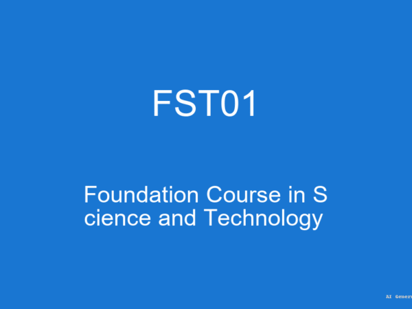 FST01 - Foundation Course in Science and Technology (Guess Papers + Solutions)