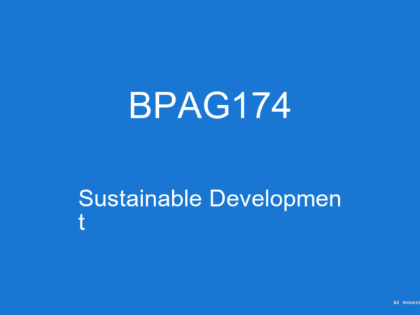 BPAG174 - Sustainable Development (Guess Papers + Solutions)