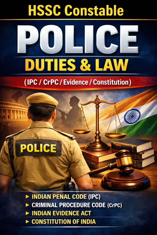 (English) HSSC Constable POLICE DUTIES & LAW (IPC / CrPC / Evidence / Constitution)