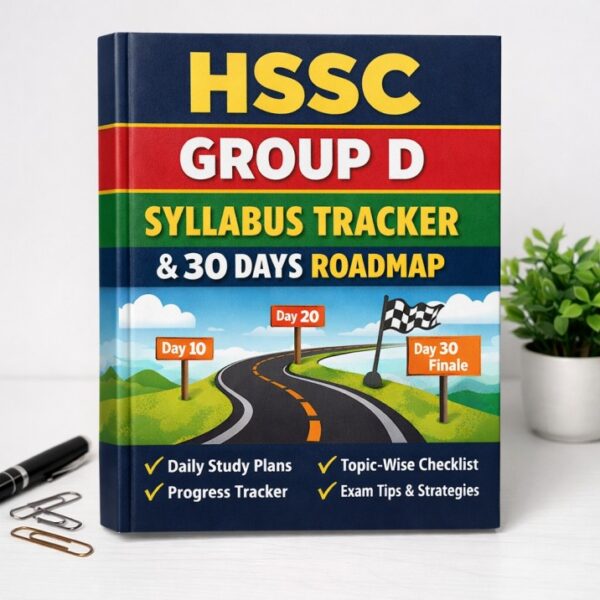 HSSC Group D Syllabus Tracker + 30 Days Progress Tracker
